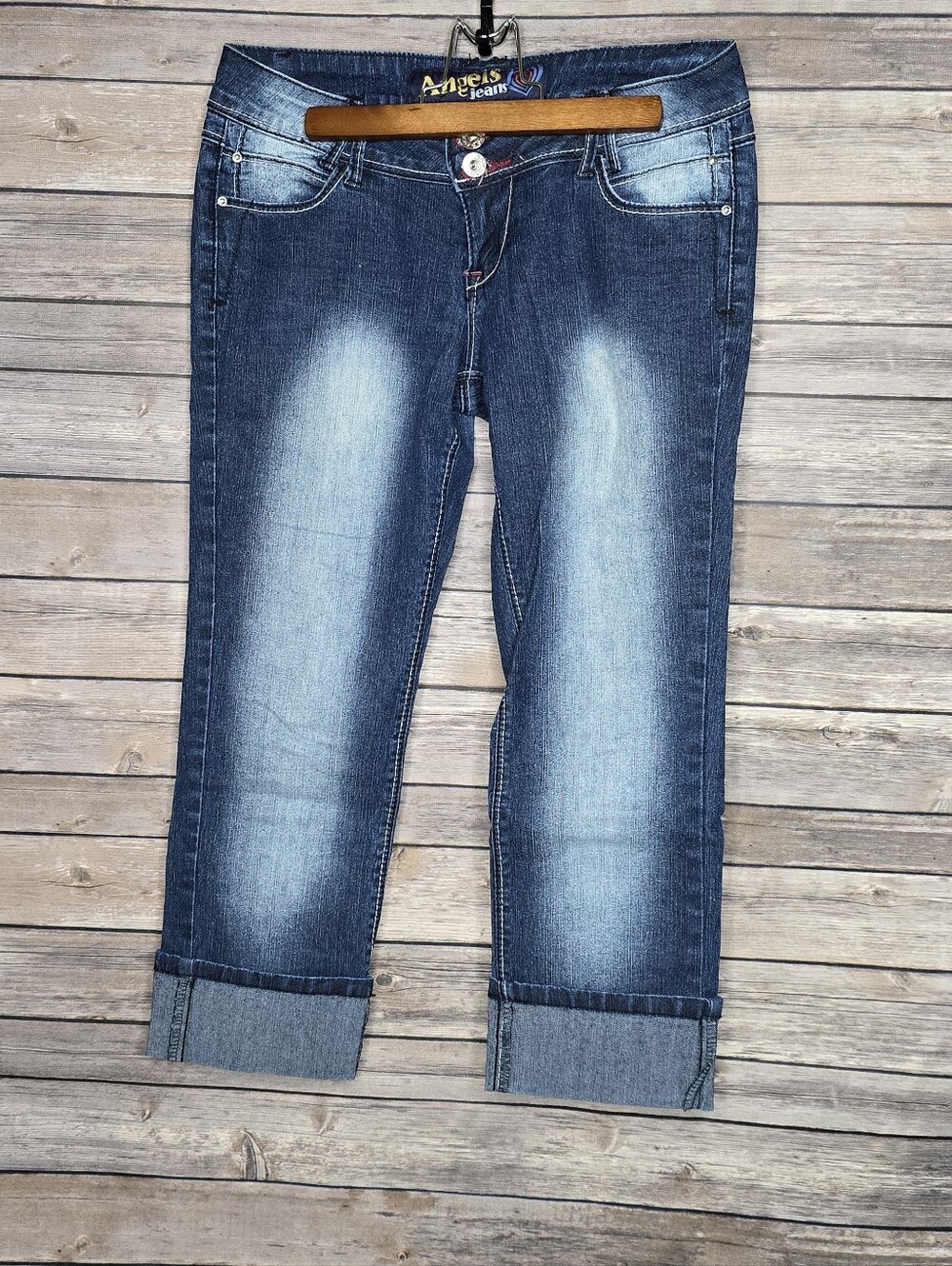 Juniors Angels Jeans - Cuffed Capris, Size 3